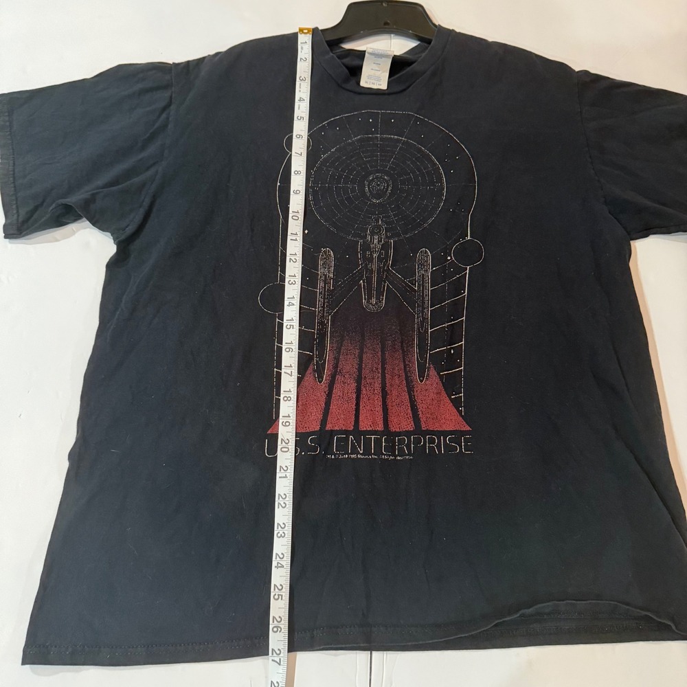 Star Trek USS Enterprise Graphic T-Shirt Black Port &‎ Company XL 2018 CBS - Picture 4 of 7